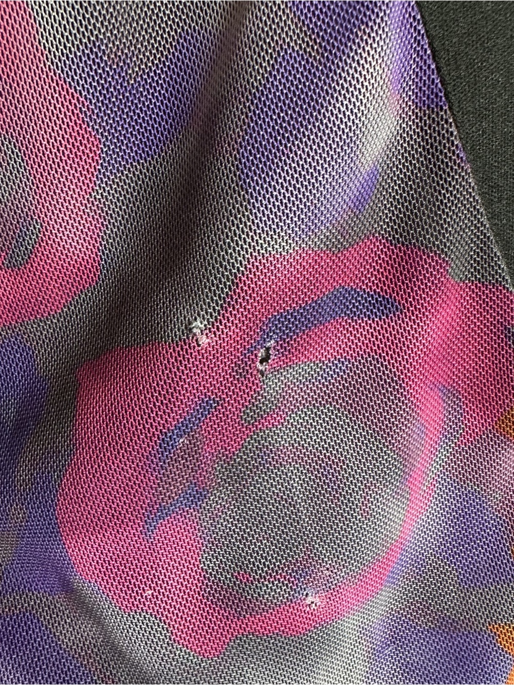Topshop Sheer Floral Tie-Front Mini Dress - Purple, Orange, Pink - Picture 4 of 4